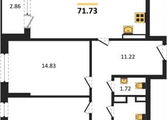 Продам 2-комнатную квартиру, 71.7 м2, Воронежская область