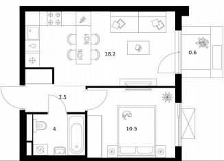 Продажа 1-ком. квартиры, 36.8 м2, Зеленоград