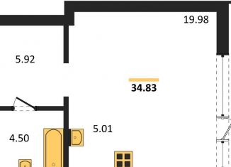 Продажа квартиры студии, 34.8 м2, Новосибирск, Калининский район, улица Краузе, 31