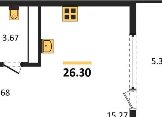 Продам квартиру студию, 26.3 м2, Воронежская область, набережная Чуева, 7