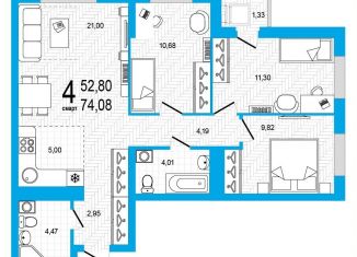 Продам 4-комнатную квартиру, 74.1 м2, Республика Башкортостан