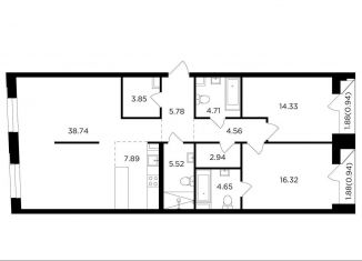 Продажа 3-комнатной квартиры, 111.4 м2, Москва, жилой комплекс Форивер, 2