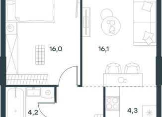 Продаю 2-ком. квартиру, 45.3 м2, Москва, Профсоюзная улица, 2/22