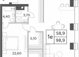 Продам двухкомнатную квартиру, 98.9 м2, Москва, проспект Генерала Дорохова, вл1к1, ЖК Вилл Тауэрс