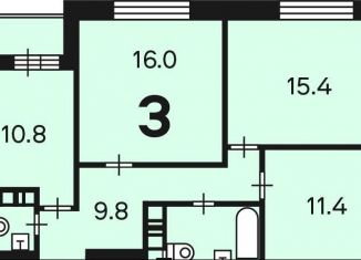 Трехкомнатная квартира на продажу, 69.8 м2, Москва, 16-я Парковая улица, 12, метро Измайловская