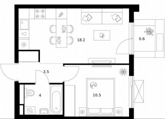 Продажа 1-ком. квартиры, 36.8 м2, Зеленоград, 22-й микрорайон, 6.5