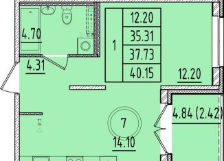 Продам 1-комнатную квартиру, 35.3 м2, Санкт-Петербург