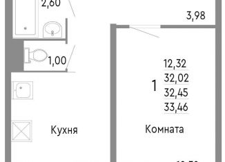 Продажа однокомнатной квартиры, 32.5 м2, Челябинск, Нефтебазовая улица, 1к2, Советский район