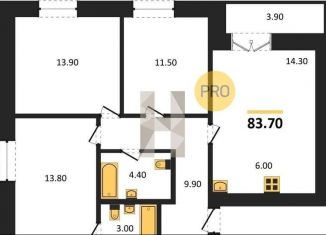 Продажа 3-ком. квартиры, 80.7 м2, Новосибирск, Октябрьский район, улица Кирова, 342