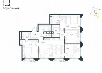 Продаю 5-комнатную квартиру, 116.8 м2, Москва, Басманный район