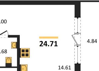 Продается квартира студия, 24.7 м2, Воронеж, набережная Чуева, 7