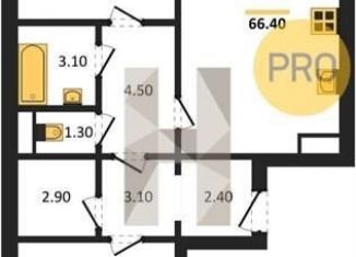 Продам 2-ком. квартиру, 66.4 м2, Воронеж, Железнодорожный район, улица Фёдора Тютчева, 105