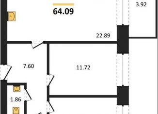 Продам 2-ком. квартиру, 64.1 м2, Павловск