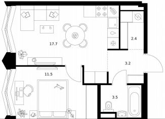 Продается 1-комнатная квартира, 38.3 м2, Москва, метро Мичуринский проспект