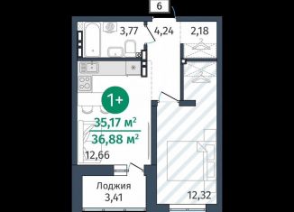 Продам 1-комнатную квартиру, 35.2 м2, деревня Дударева