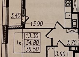 Продам 1-комнатную квартиру, 36.5 м2, Санкт-Петербург, Манчестерская улица, 3, метро Политехническая