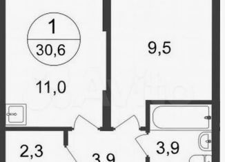 Продажа однокомнатной квартиры, 34 м2, Балашиха, микрорайон 1 Мая, 27