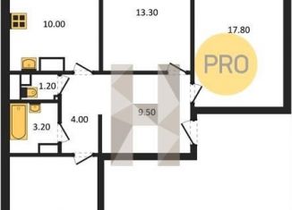 Продается 3-комнатная квартира, 78.5 м2, посёлок Отрадное, бульвар 70 лет Победы, 5