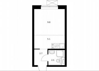 Продается квартира студия, 19.8 м2, Москва