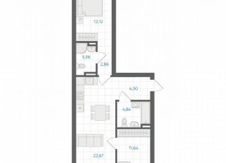 Продам 2-комнатную квартиру, 63.6 м2, Челябинская область