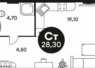 Продажа квартиры студии, 28.3 м2, Ростовская область, Красноармейская улица, 254