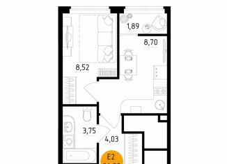 Продам 1-ком. квартиру, 26.9 м2, Рязань, улица Земнухова, 2