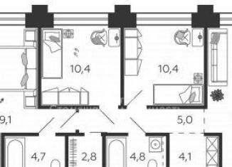 Продаю 3-ком. квартиру, 80.4 м2, Москва, 1-я очередь, к13, ЖК Шагал