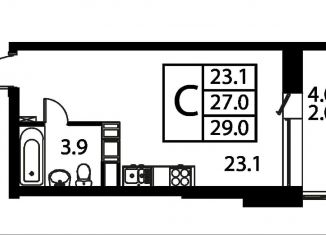 Квартира на продажу студия, 29 м2, Домодедово