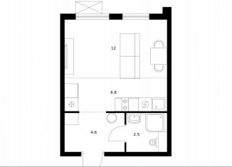 Продаю квартиру студию, 25.9 м2, Московская область, жилой комплекс Томилинский Бульвар, 9-10-15