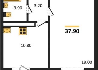 1-ком. квартира на продажу, 37.9 м2, Воронеж, улица Шидловского, 28