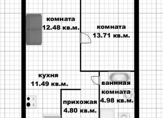 Продается двухкомнатная квартира, 47.5 м2, Республика Башкортостан, жилой комплекс Урбаника, лит2