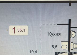 Квартира на продажу студия, 35.1 м2, Красноярск, ЖК Мичурино, жилой комплекс Мичурино, 2.1