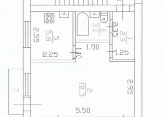 Продаю 2-ком. квартиру, 41.6 м2, городской посёлок имени Морозова, улица Спорта, 4