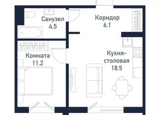 Продается 1-ком. квартира, 40.3 м2, Челябинская область, Ласковая улица, 6