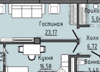 Продаю однокомнатную квартиру, 60.4 м2, Грозный, улица Нурседы Бековны Хабусиевой, 64