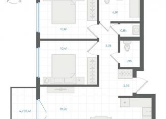 Продается 2-комнатная квартира, 57.1 м2, Екатеринбург, Ленинский район