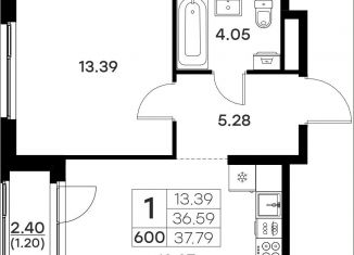 Однокомнатная квартира на продажу, 37.8 м2, Владимирская область, Тракторная улица, 43