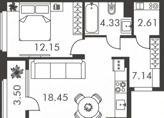 Продажа 1-комнатной квартиры, 48.2 м2, Тула, Зареченский территориальный округ, улица Карпова, 103А