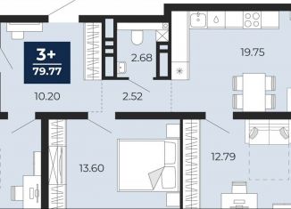 Продается 3-комнатная квартира, 79.8 м2, Тюмень, Ленинский округ, Камчатская улица, 73