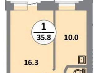 Продаю однокомнатную квартиру, 35.8 м2, Красноярск, Советский район, Соколовская улица, 54