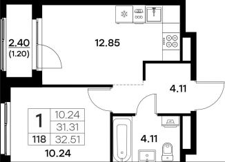 Продается 1-ком. квартира, 32.5 м2, Владимирская область, Тракторная улица, 43