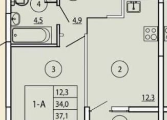 Продается однокомнатная квартира, 38 м2, Калуга, улица Билибина, 6, Московский округ