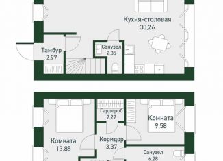 Продажа двухкомнатной квартиры, 74.7 м2, Екатеринбург, Ленинский район