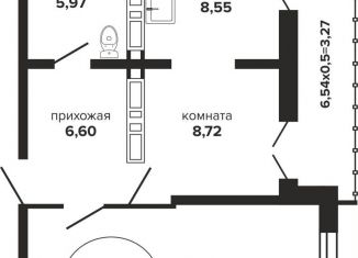 Продается 2-комнатная квартира, 53.5 м2, Краснодар, микрорайон Завод Радиоизмерительных Приборов, Российская улица, 257/7