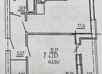 1-ком. квартира на продажу, 45.5 м2, Мордовия, Паровозная улица, 15