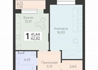 Продам 1-комнатную квартиру, 42.8 м2, Воронеж, Коминтерновский район, улица Независимости, 78