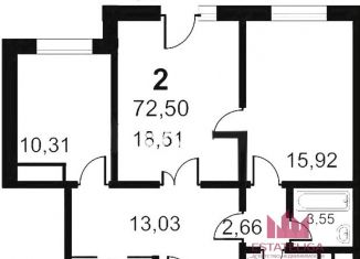 Продам двухкомнатную квартиру, 72.5 м2, Химки, улица Кудрявцева, 15, ЖК Маяк