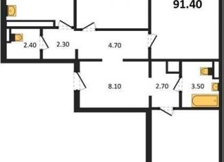 Продажа 3-ком. квартиры, 91.4 м2, Воронеж, улица Шишкова, 140Б/16