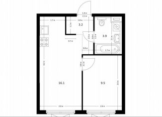 Продаю 1-ком. квартиру, 32.7 м2, Москва, жилой комплекс Большая Академическая 85, к3.3, ЖК Большая Академическая 85