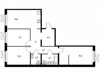 Продажа 3-комнатной квартиры, 85.4 м2, Москва, район Отрадное